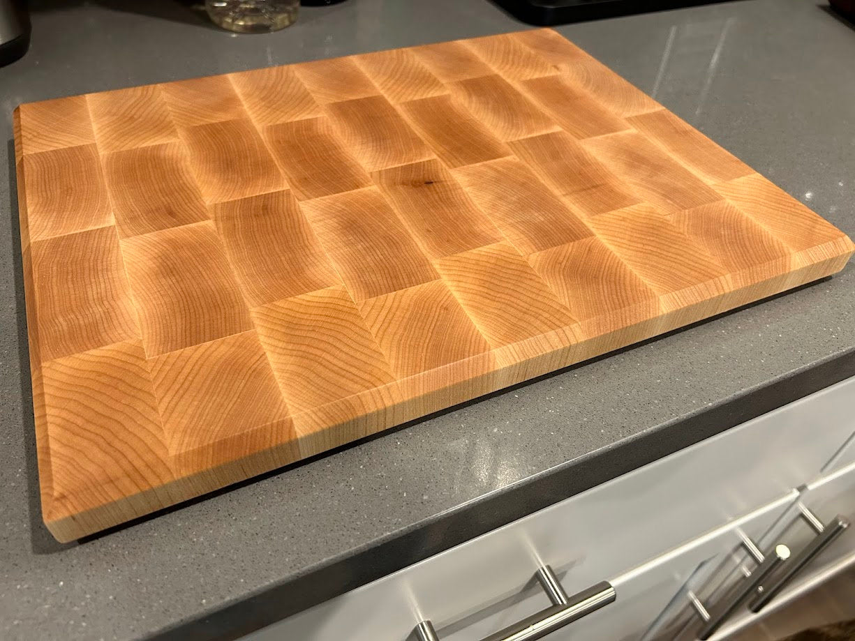 White Maple End Grain Cutting Board